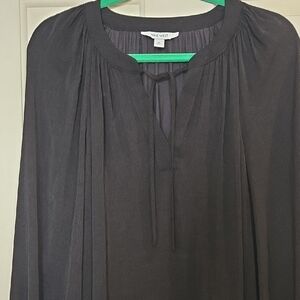 Nine West Black Blouse with Tie Neck